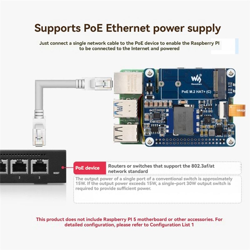 Waveshare M. 2 HAT+ (C) Adapte - Turing Pi 2 ulasan dan harga