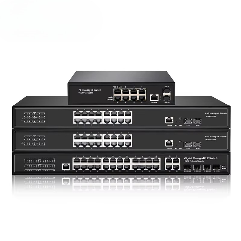 8-Ports 16 24 48 Ports Gigabit - Managed Gigabit Poe Switch 8 Port 802.3At ulasan dan harga